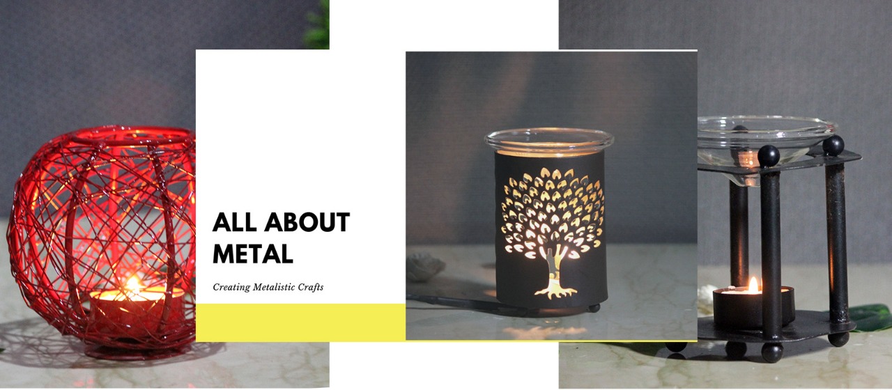 Metal Aroma Oil Diffuser and Candle Holder | Brahmz | Indian Royal Crafts